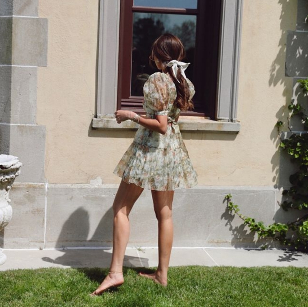 Danielle Bernstein floral Organza Macy's dress